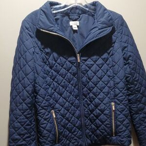 L.L. Bean Women's Dark Blue Quilted Puffer Jacket